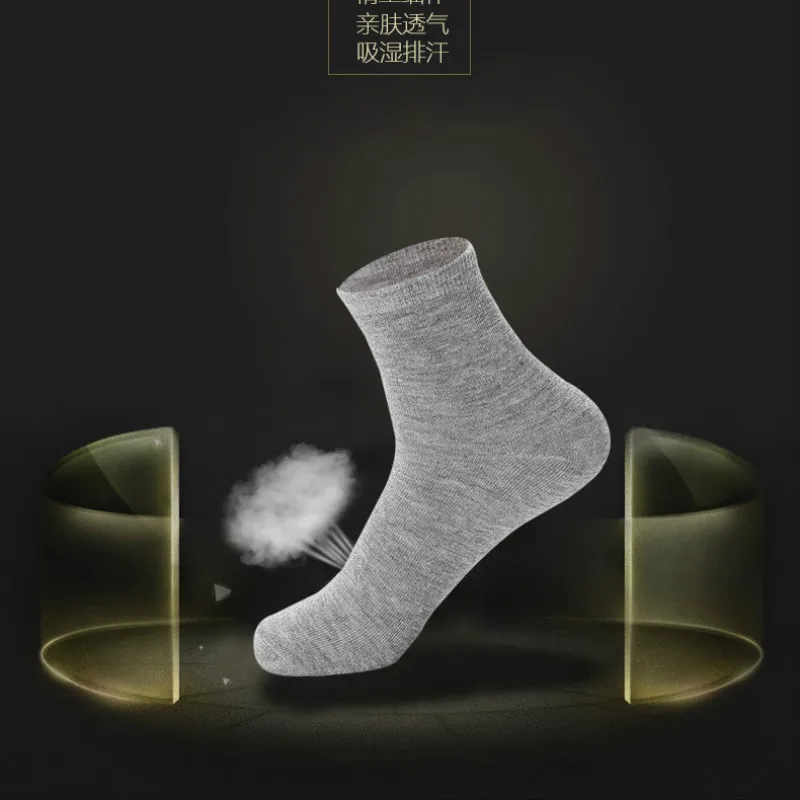 10 Párov pánske Bavlnené Ponožky Nový Štýl Black Business Mužov Ponožky Mäkké Priedušné Letné v Zime Pre Mužov Ponožky Plus Veľkosť (6.5-14) 5