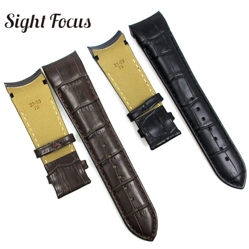 18 22 23 24 mm Zakrivené Konci Skutočné Cowhide Kožené Watchband pre Tissot T035 Sledovať Popruhy 1853 Muži Ženy Pásma Náramok Relogio 5
