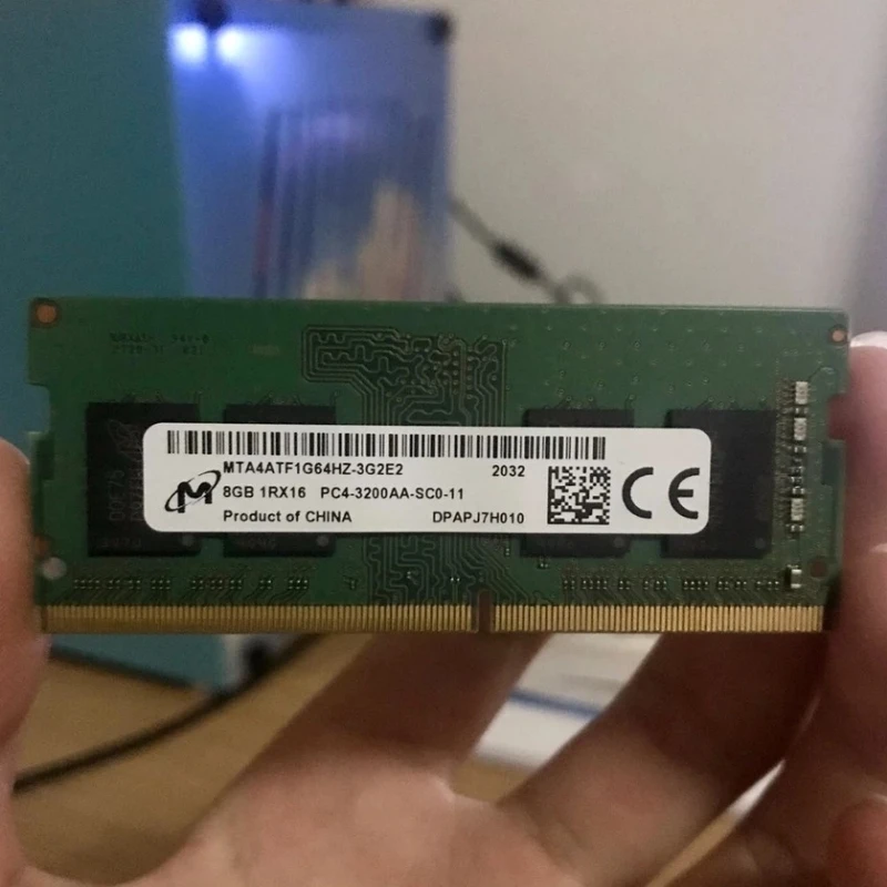 Micron memoria DDR4 8GB 3200MHz RAM 8GB 1RX16 PC4-3200AA-SCO-11 DDR4 3200MHz 8GB pamäť Notebooku notebook ram 260PIN 1.2 V 4