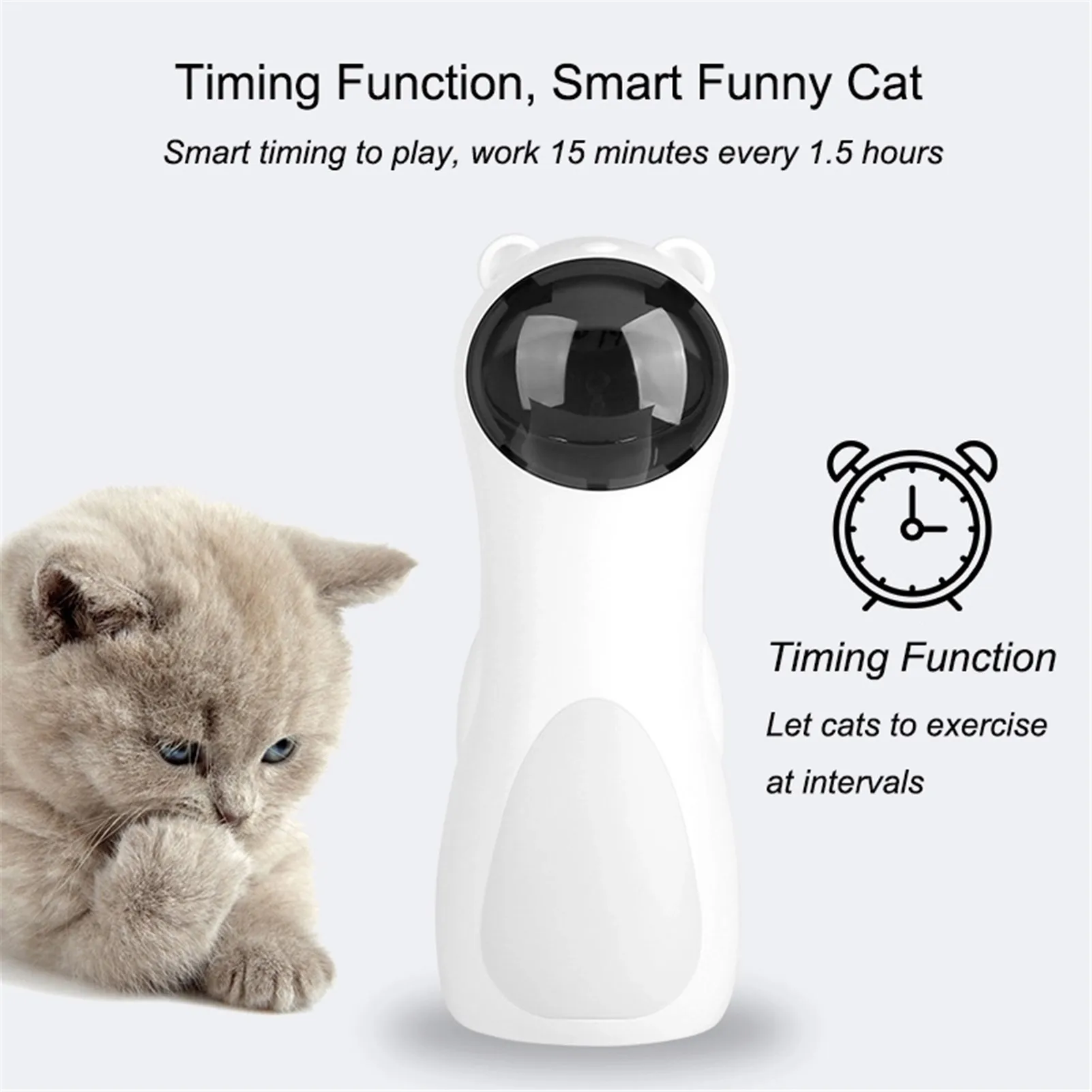 Automatické Mačka LED Laserové Hračky, Interaktívne Smart Provokujúcej Pet Zábavné Prenosné Hračka Multi-Uhol Mačka Výkon odbornej Prípravy Zábavná Hračka 0
