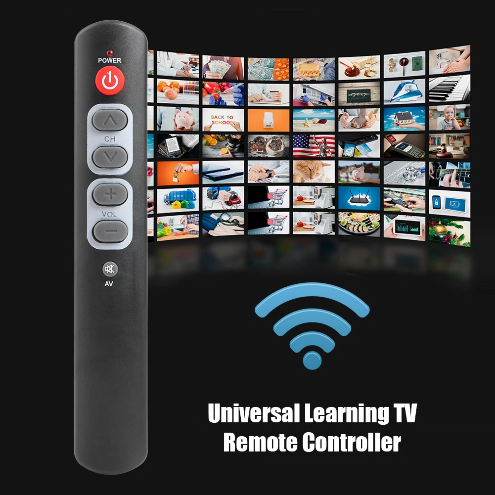 Univerzálny 6 Tlačidlo Učenia Diaľkové Ovládanie Veľké Tlačidlo Kopírovať Infračervený IR Diaľkový ovládač pre Smart TV Box STB DVD, DVB VIDEO HIFI Ampl 0
