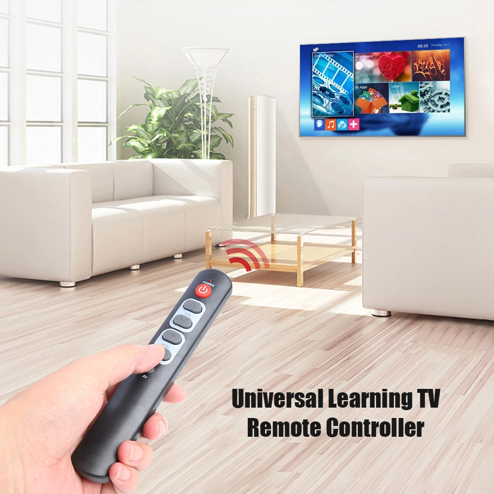 Univerzálny 6 Tlačidlo Učenia Diaľkové Ovládanie Veľké Tlačidlo Kopírovať Infračervený IR Diaľkový ovládač pre Smart TV Box STB DVD, DVB VIDEO HIFI Ampl 1