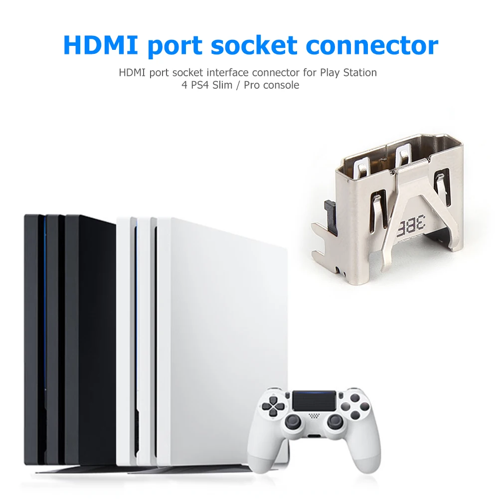 Pre kompatibilný s HDMI Port Zásuvka Rozhrania Náhradný Konektor pre PlayStation 4 PS4 Slim Pro Konzoly Kovový Konektor Konzoly 2