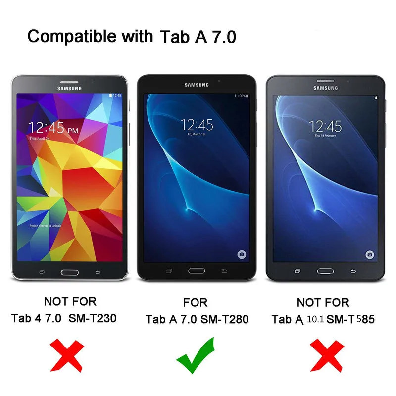 Pre Samsung Galaxy Tab A6 7,0 palcový Prípade 360 Rotujúce Stojan, Kryt pre Samsung Galaxy Tab 7.0 A 2016 SM-T280 SM-T285 Prípad Tabletu 4