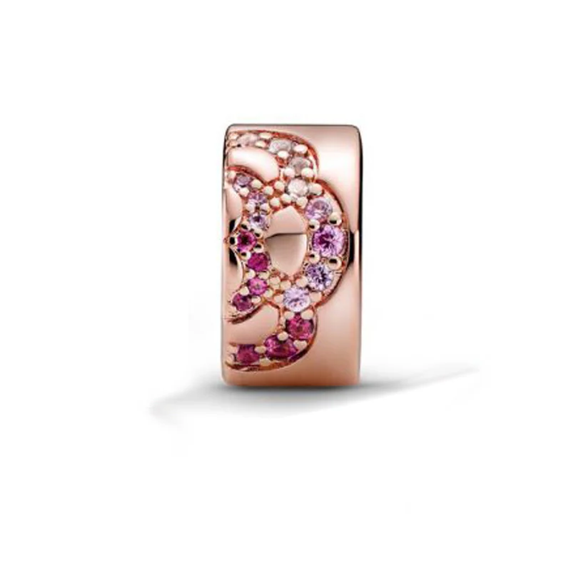 Nové 2020 Ružová vzorka Dištančné Klip Charms Korálky fit Pôvodné Pandora Kúzlo Náramok pre diy Šperky Robiť darček 2
