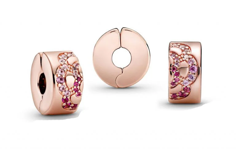 Nové 2020 Ružová vzorka Dištančné Klip Charms Korálky fit Pôvodné Pandora Kúzlo Náramok pre diy Šperky Robiť darček 4