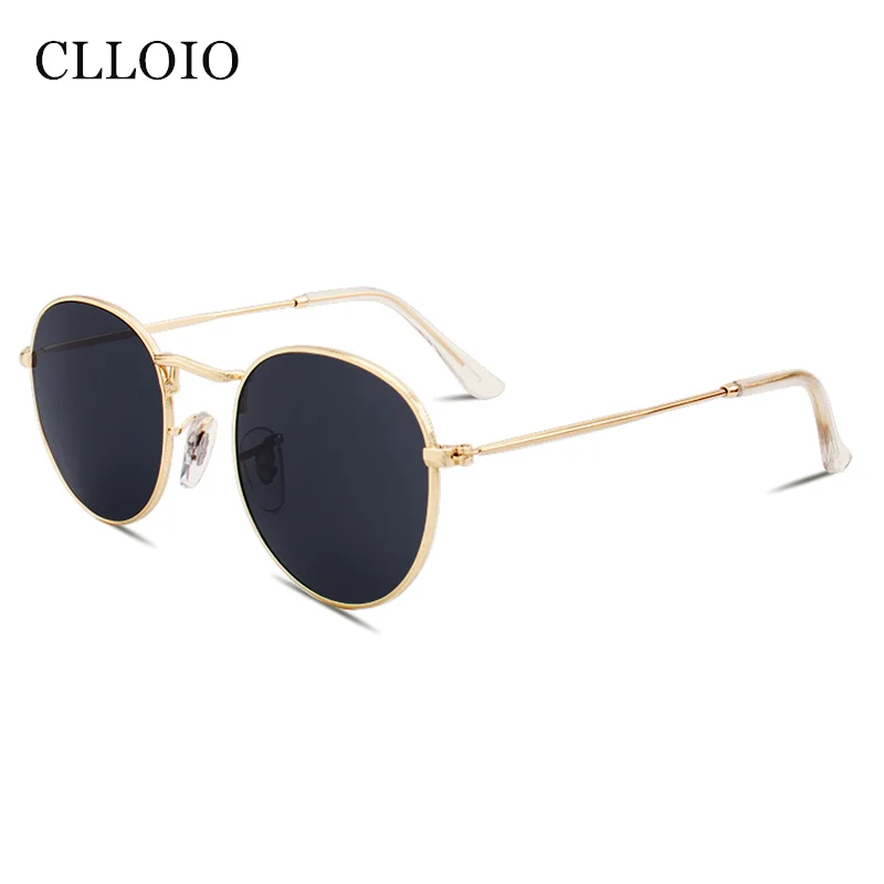 CLLOIO Okrúhle slnečné Okuliare pre Ženy Klasické Vintage Malý Kovový Rám Slnečné Okuliare pre Mužov Jazdy Unisex gafas de sol para hombre 1