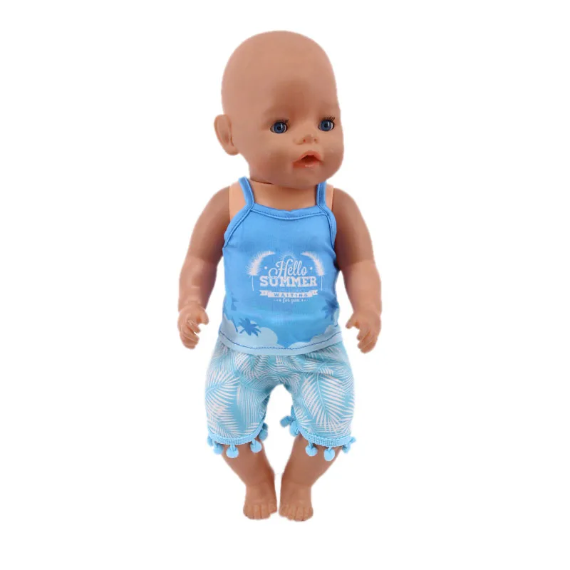 Bábiky Oblečenie Modrá Séria Šaty Fit 18-Palcové Ameriky A 43 cm Reborn Baby Doll Oblečenie, Príslušenstvo, ruský OG Dievča Bábiku HOBBY Hračky 2