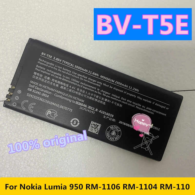 Originál Batéria BV-T5C Pre Nokia Lumia 640 RM 1113 1073 Dual 1077 BL-T5A Pre 550 730 735 738 RM1038 RM1040 BV-T5E 950 RM-1106 1
