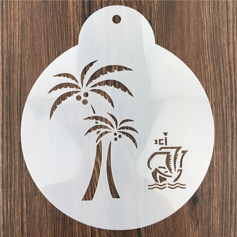 Coconut tree Loď Tiramisu Prípravky Na Tortu Formy Výzdoby Pečenie Formy Nástenné Maľby Album Razba DIY Plavidlá Nástroj 2