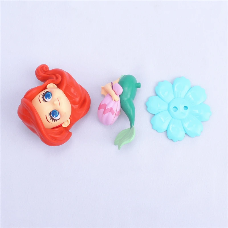 Disney 8cm Morská víla Princezná Cartoon Akcie Obrázok Anime Kolekcia Mini Figúrka bábika mini deti Hračka model pre dieťa dievča, darček 1