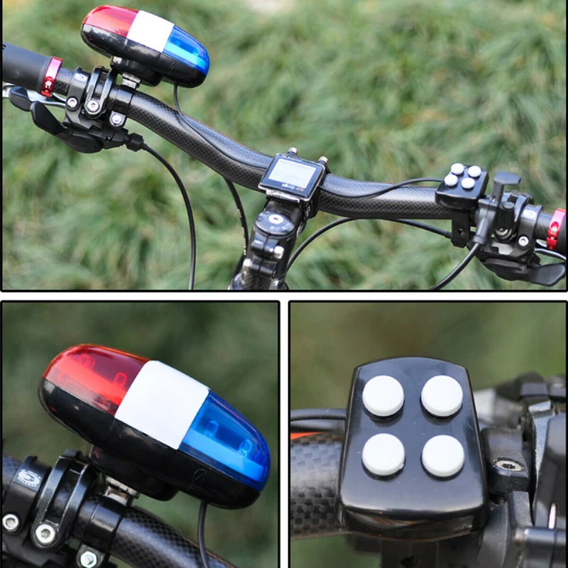 2020 Požičovňa Bell 6 LED 4 Tón Požičovňa Horn Bicykli Zavolať Políciu Ľahké Nepremokavé Elektronické Hlasné Sirény Príslušenstvo Bicykel, Skúter 0