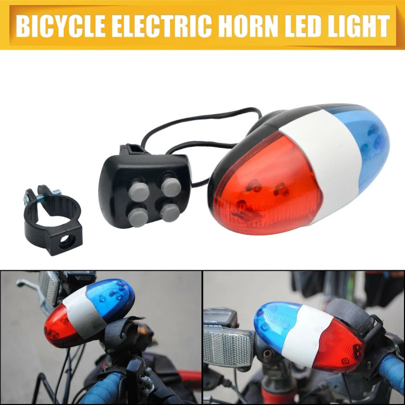 2020 Požičovňa Bell 6 LED 4 Tón Požičovňa Horn Bicykli Zavolať Políciu Ľahké Nepremokavé Elektronické Hlasné Sirény Príslušenstvo Bicykel, Skúter 2