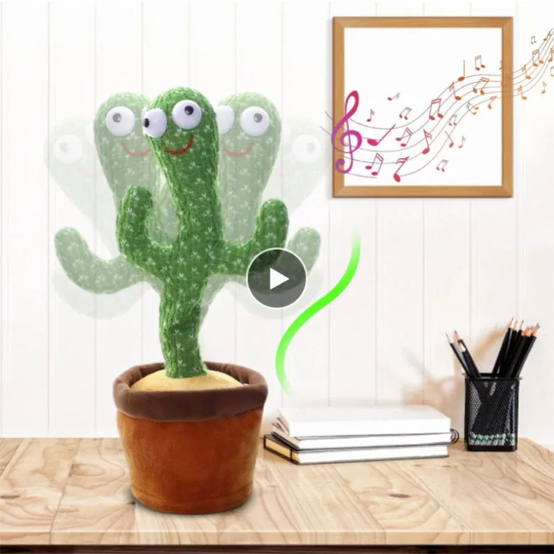 Kaktus Plyšové Hračky Elektrické Spev 60 Piesne, Tanec A Krútenie Kaktus Svetelný Nahrávanie Naučiť Sa Hovoriť Krútenie Plyšové Hračky 5