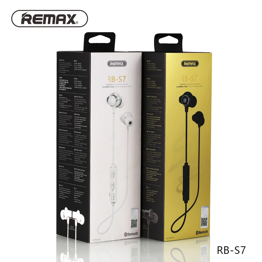 Remax S7 Bluetooth-kompatibilné 4.1 šport Magnetické Adsorpcie Kovové hifi slúchadlá pre iphone Slúchadlá inteligentného Mobilného telefónu headset 2