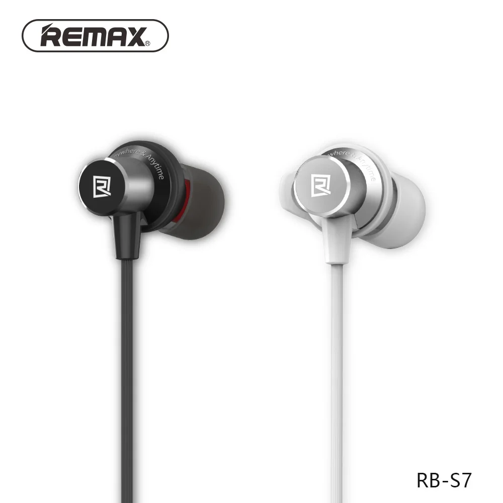 Remax S7 Bluetooth-kompatibilné 4.1 šport Magnetické Adsorpcie Kovové hifi slúchadlá pre iphone Slúchadlá inteligentného Mobilného telefónu headset 4