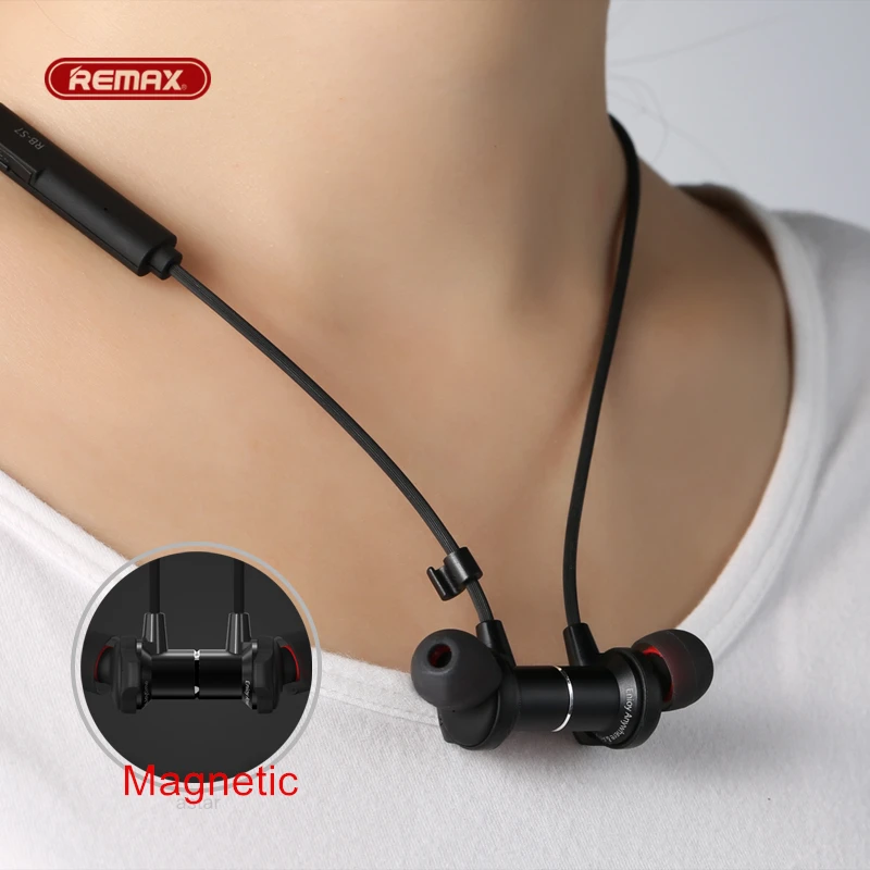 Remax S7 Bluetooth-kompatibilné 4.1 šport Magnetické Adsorpcie Kovové hifi slúchadlá pre iphone Slúchadlá inteligentného Mobilného telefónu headset 5