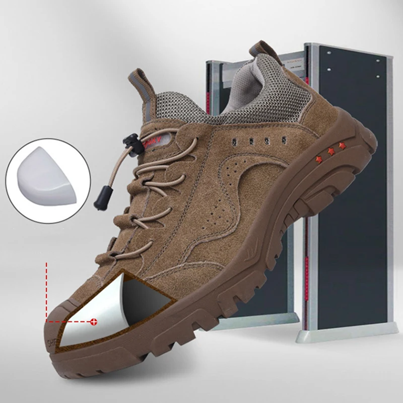 Pracovné topánky pánske oceľovou špičkou bezpečnostná obuv punkcia odolné pracovné topánky pánske konštrukcia bezpečnostná obuv 3