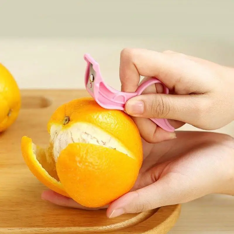 Multifunkčná Nerezová Oceľ Škrabka Krúžok Peeling Apple Artefakt Prenosné Ručné 2-v-1 Peeling Orange Zariadenie Škrabka 3
