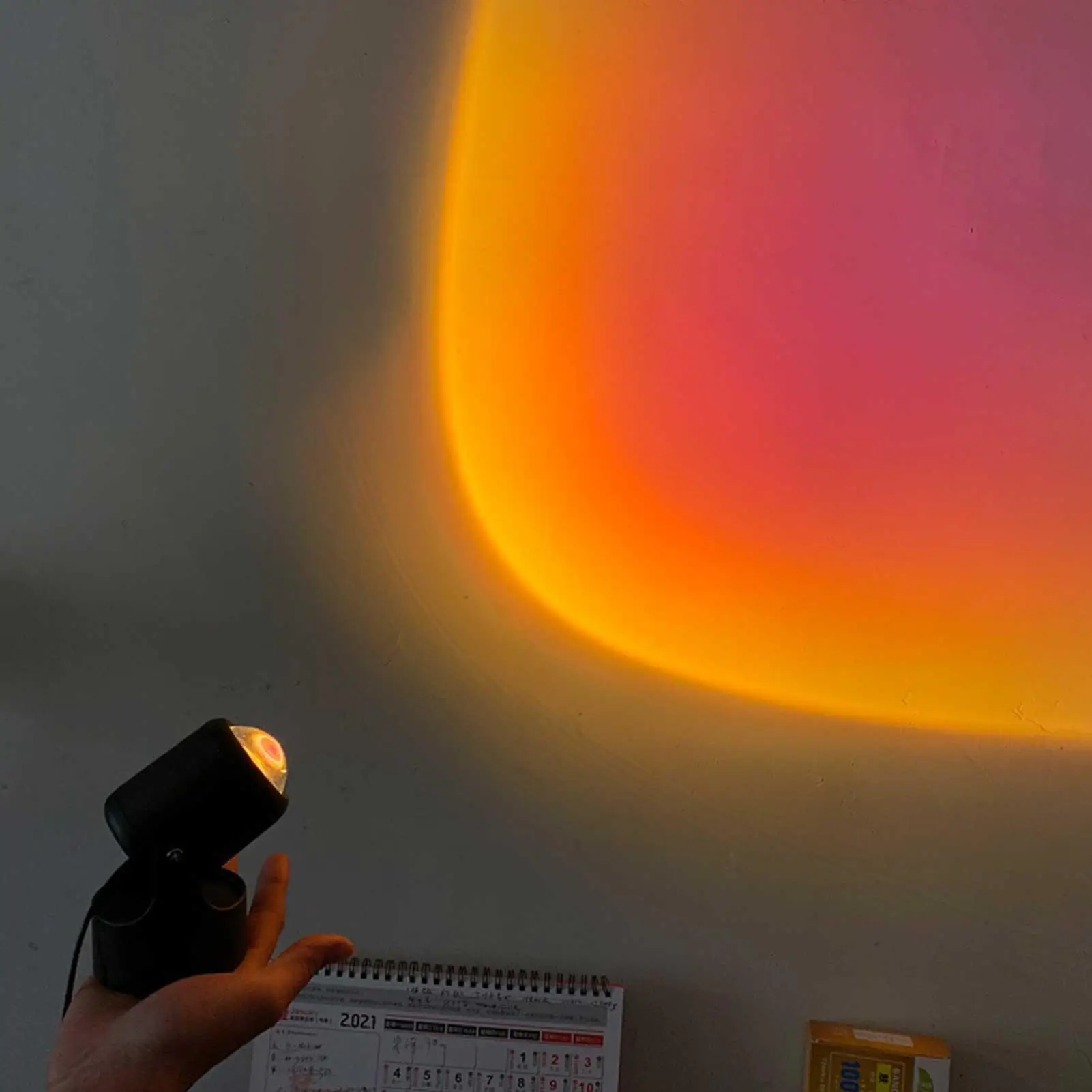 5W Auto západu Slnka na Projekčnej Lampy Interiérové LED Romantickú Atmosféru Okolia Projektor USB Auto Dekorácie Noc Domova Svetlá 3