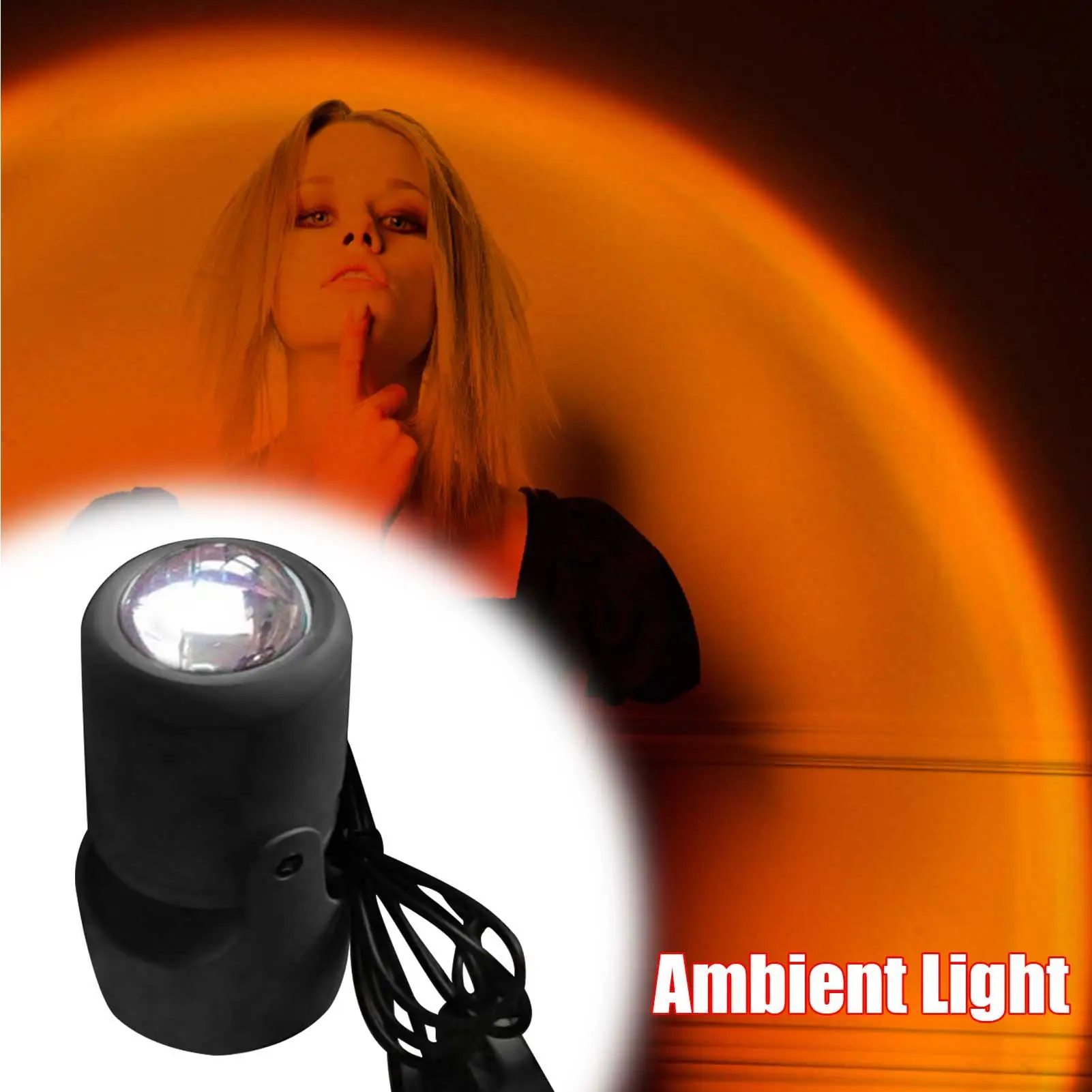 5W Auto západu Slnka na Projekčnej Lampy Interiérové LED Romantickú Atmosféru Okolia Projektor USB Auto Dekorácie Noc Domova Svetlá 4