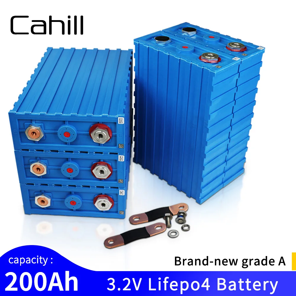Nové 200Ah 16PCS Lifepo4 Batérie Recargable 3.2 V Triede Lítium Železa Fosfát Hranolové Nové Solárne Články EÚ NÁS bez DANE 1