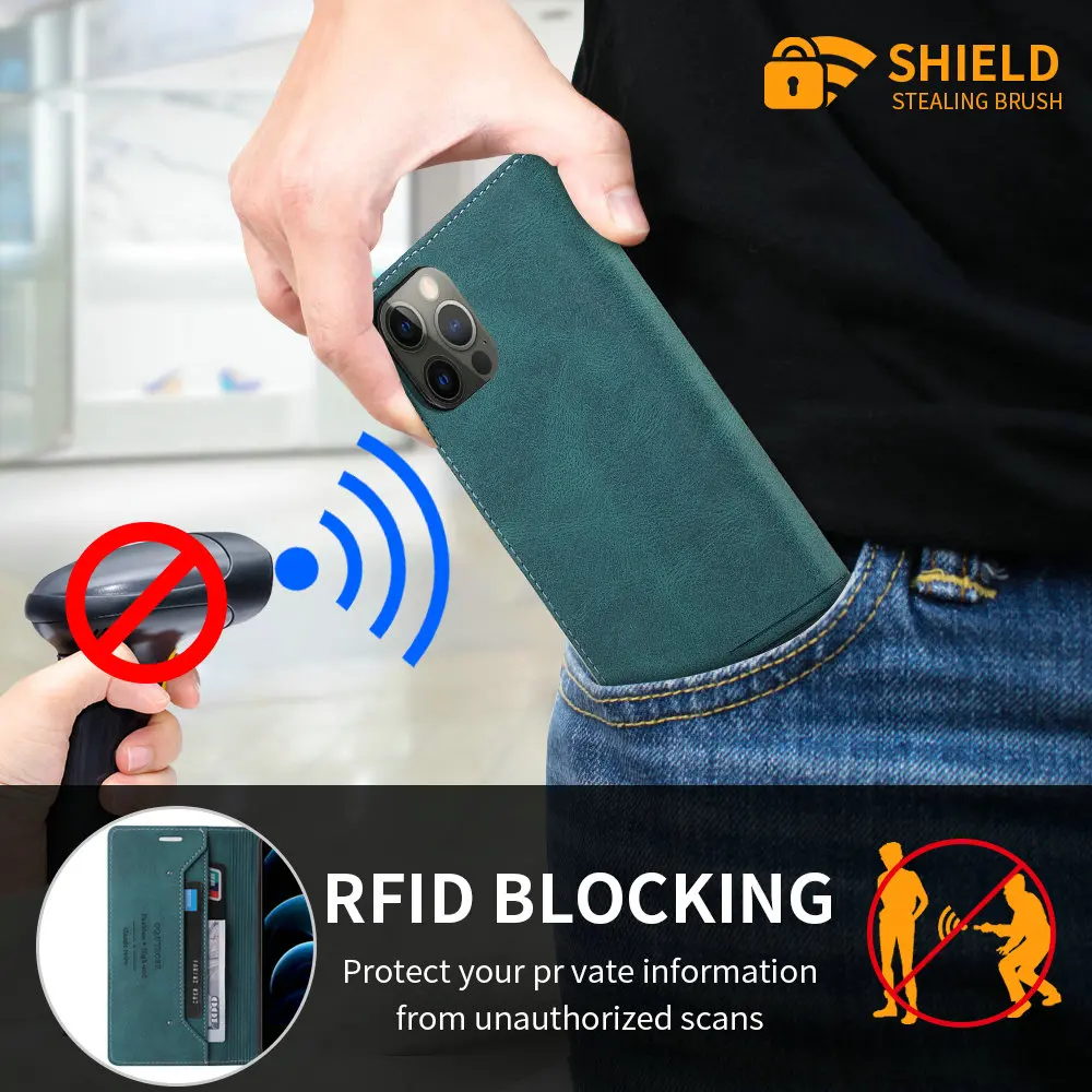 RFID Blokovanie Kože Flip Prípade Realme 8 5G 2021 Luxusné Kryt Magnet Knihy Štít Peňaženky Držiteľa OPPO Realme 8 Pro Prípade Funda 1
