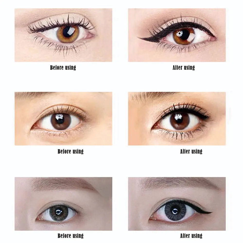 1 Ks Čierna Nepremokavé Očné make-up Krása, Krása, Dlho-trvajúce Očné linky, Očné linky, Smažiť Chladné make-up Nástroje 5
