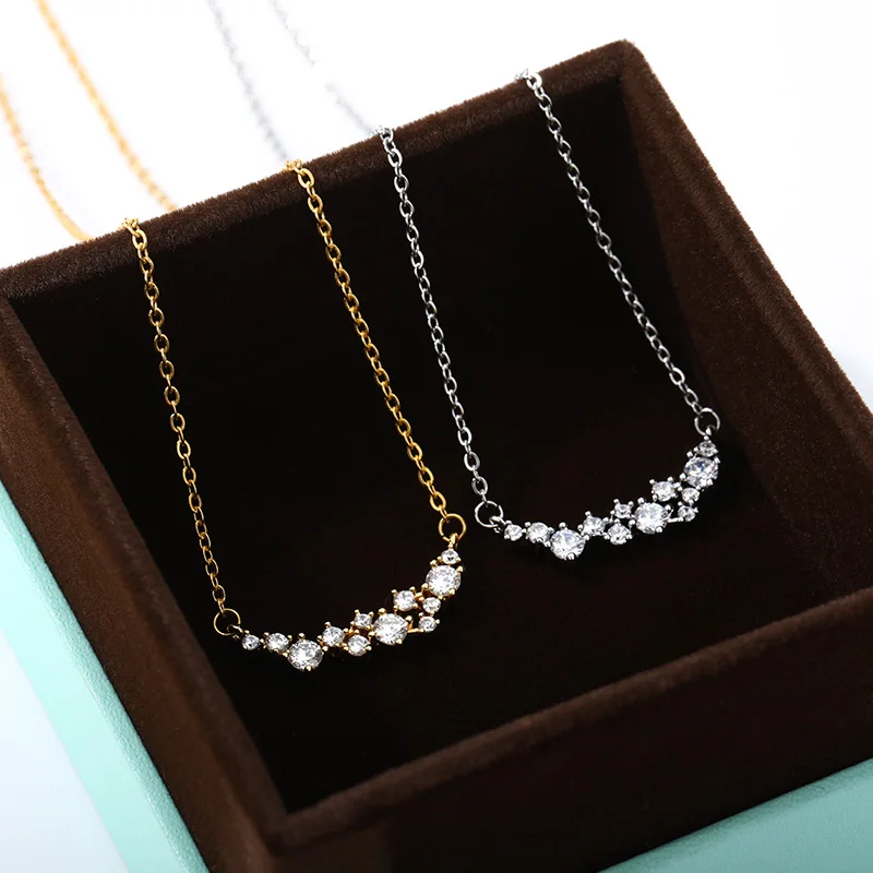 Jednoduché Crystal Náhrdelníky Pre Ženy Šperkov náhrdelník farebné zirkón pendents Narodeniny Vianočný Darček 3