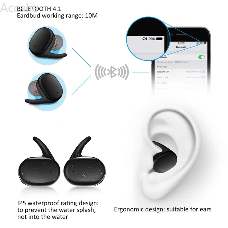 Y30 TWS Bezdrôtový Blutooth 5.0 Slúchadlá do uší Potlačením Hluku Headset 3D Stereo Zvuk Hudby In-ear Slúchadiel do uší pre Android IOS Mobilný Telefón 5