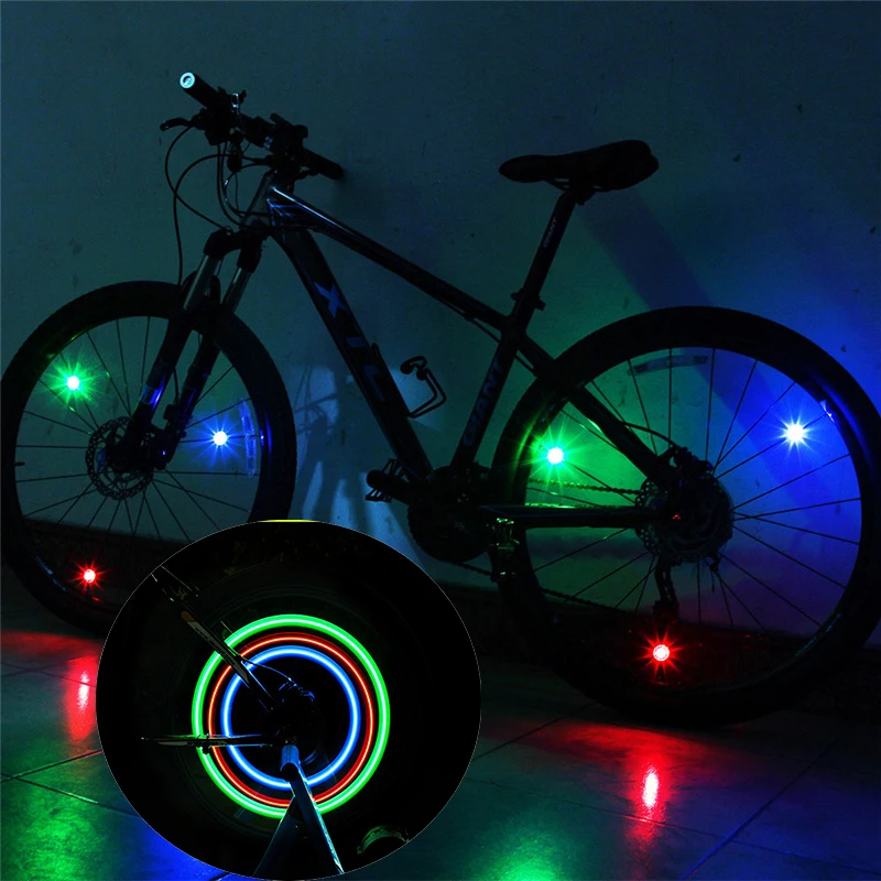 Nepremokavé cyklistické hovoril svetlo 3 osvetlenie režim LED kolesa bicykla svetlo jednoduchá inštalácia požičovňa bezpečnostné výstražné svetlo S akumulátorom 5