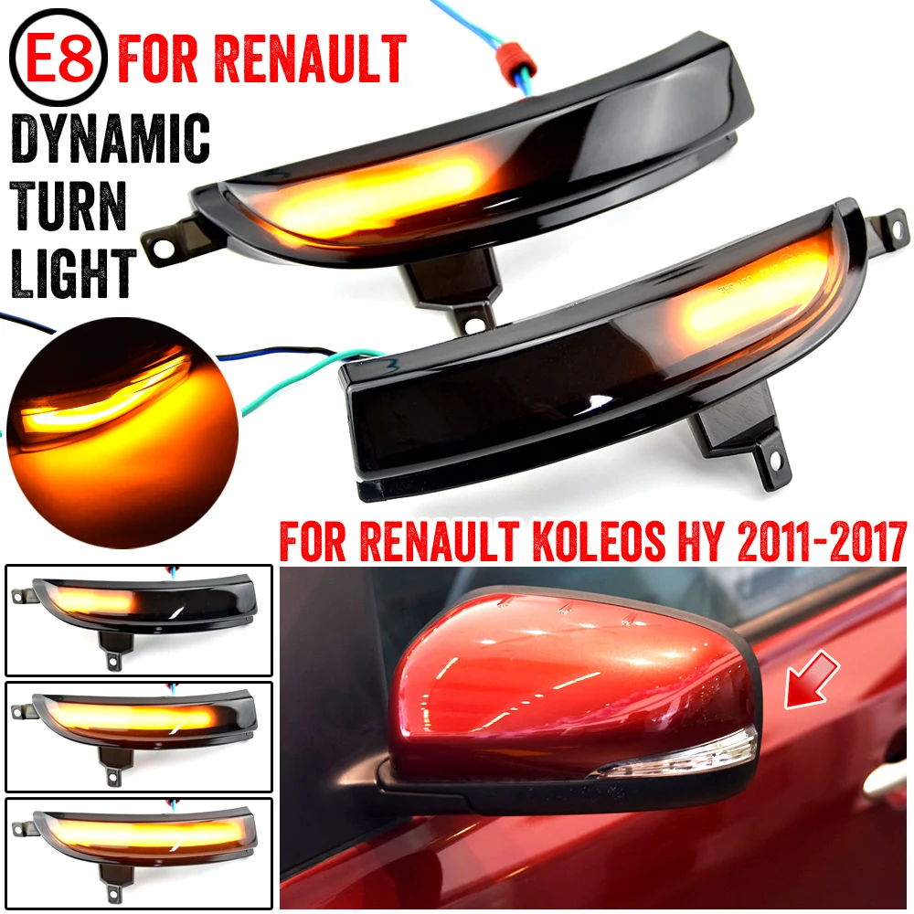 2 ks Na Renault Koleos HY 2011-2017 1. Gen. facelift model LED Dynamický Zase Signál Bočné Zrkadlo Indikátor Sekvenčného Svetlo 3
