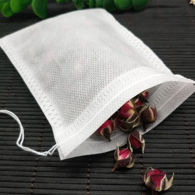 Teabags 5,5 X 7 CM potravinársky Prázdne Parfumované Čajové vrecúška Infuser S Reťazcom Liečiť Tesnenie Filtračný Papier Pre Bylina Sypaného Čaju Bolsas De Te 1