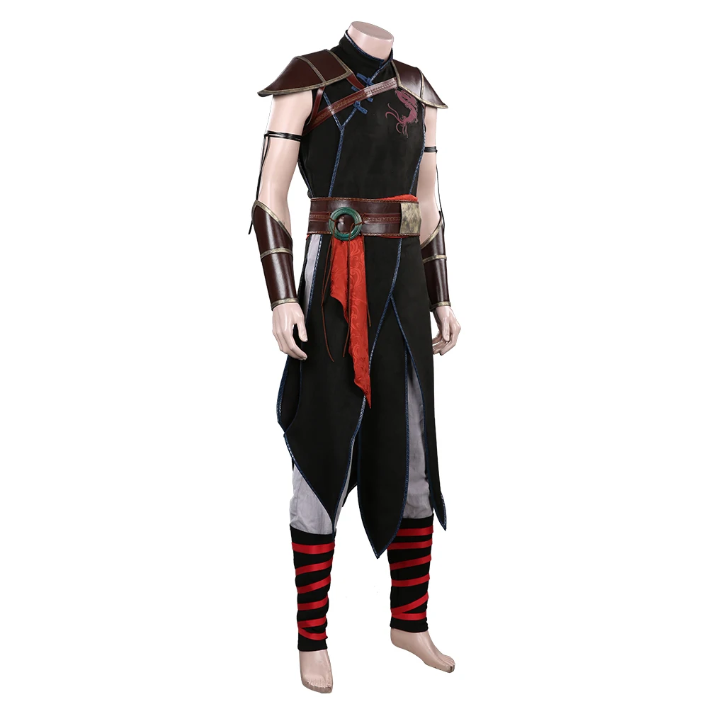 Film Smrteľné cosplay Kombat 2021 Kung Lao Cosplay Kostým Oblečenie Halloween Karneval Oblek 2