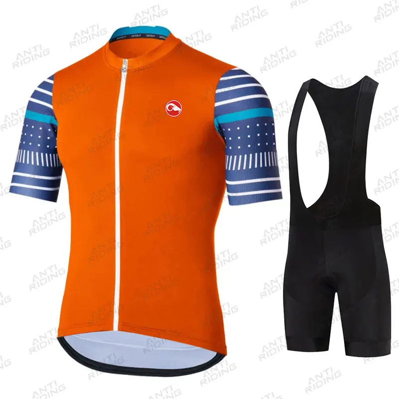 2021 Letné Cyklistické Oblečenie Krátky Rukáv Jersey Nastaviť pro Cestnej Bike Krátke Šaty, v Lete Požičovňa Triatlon Skinsuit Cyklus Tričko 1