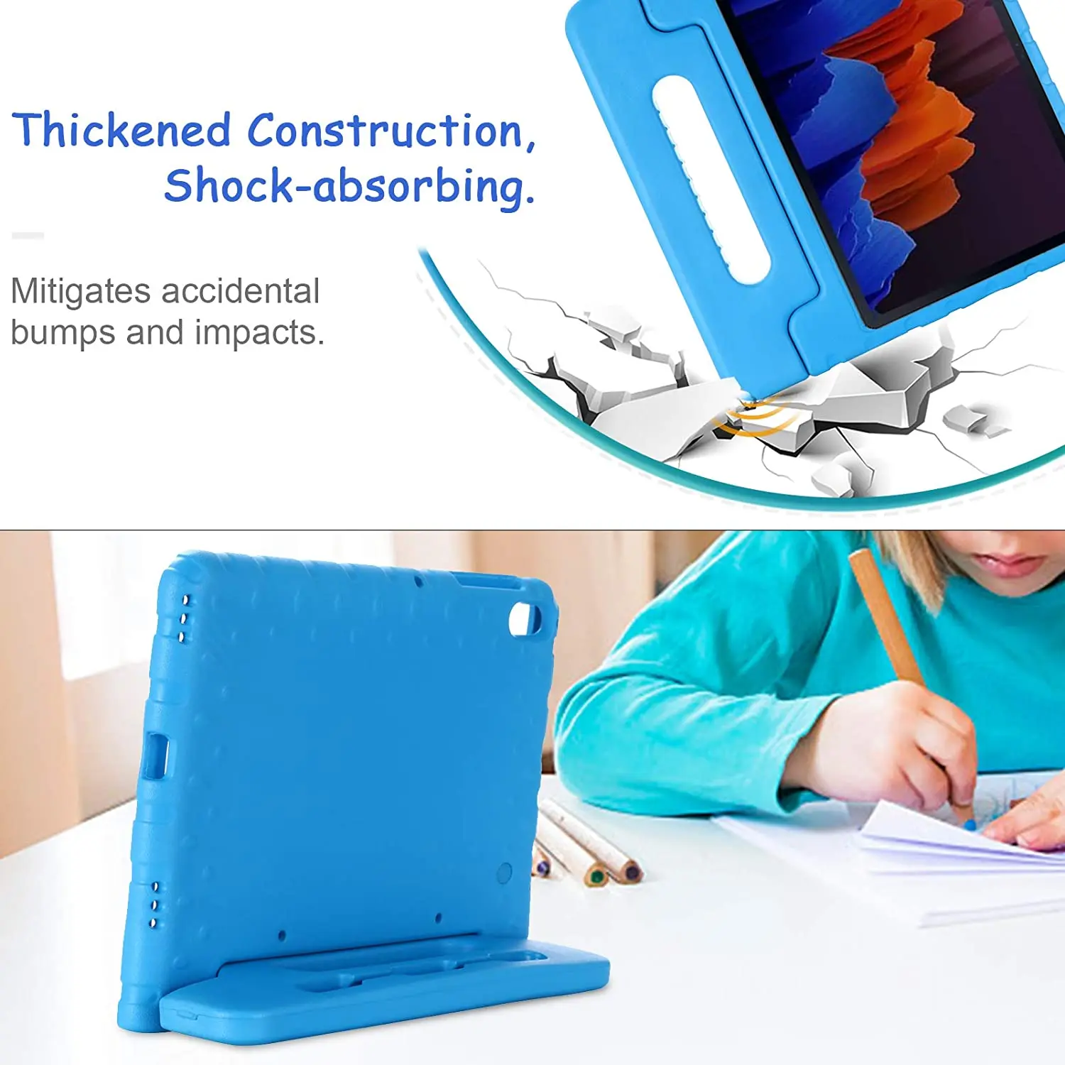 Deti prípad Tabletu Samsung Galaxy Tab S7+ SM-T970/T975 Shockproof priateľské Anti-shock Drop ochranný Kryt pre S7 Plus T976 2