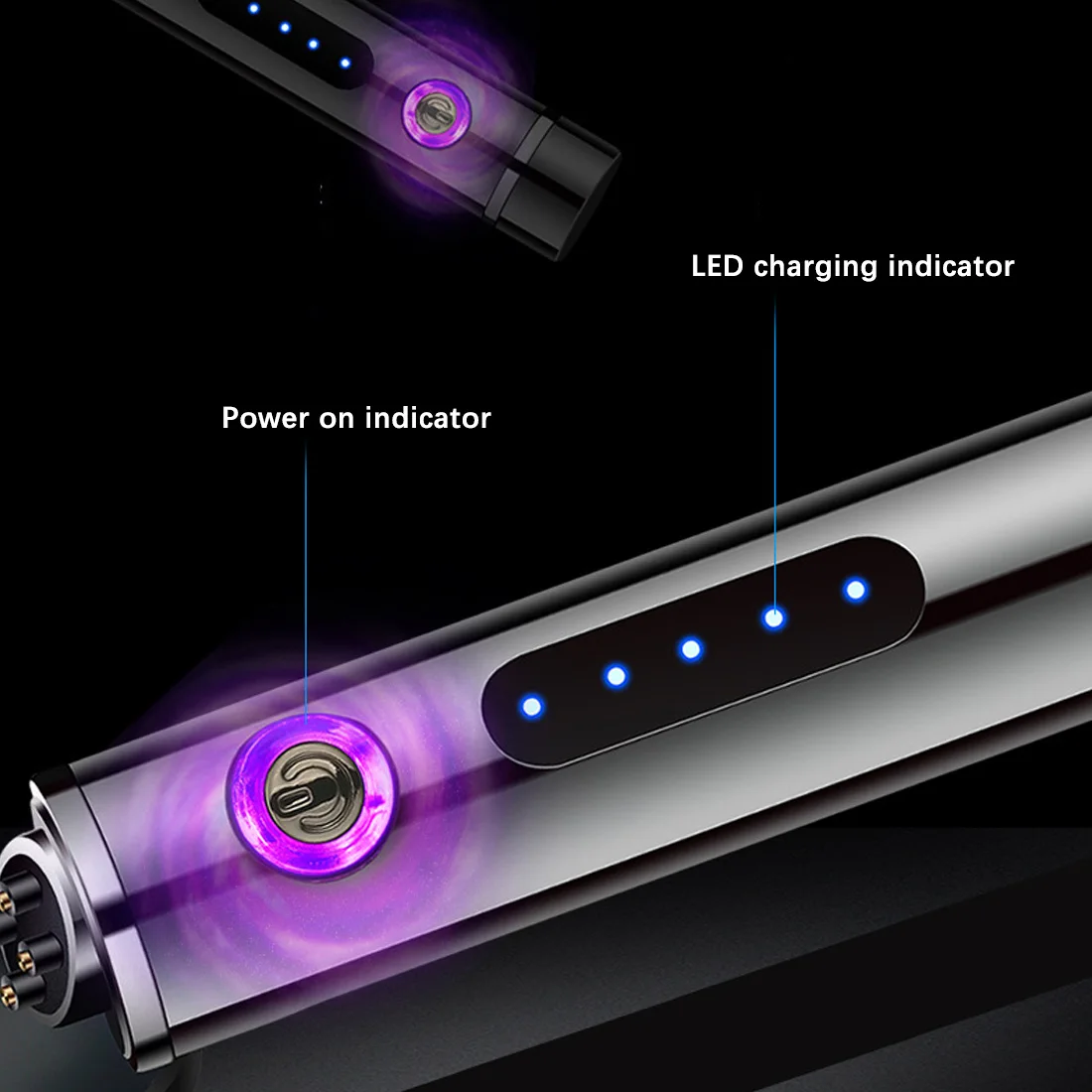 Elektrické Zapaľovače Dual Arc Vetru Plazma Dobíjacie USB Duševné Ľahšie hqd Jednorazové Fajčenie Cigariet Gadgets Pre Mužov 5
