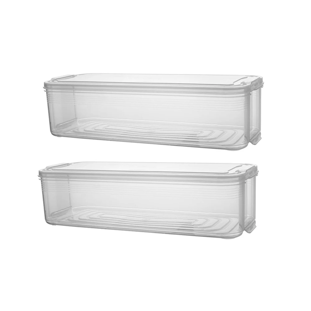 Plastové Transparentné Chladnička Úložný Box Na Uskladnenie Potravín Kontajnerov Organizátor Chladnička Kabinetu Mrazničkou, Stôl Organizátor 3