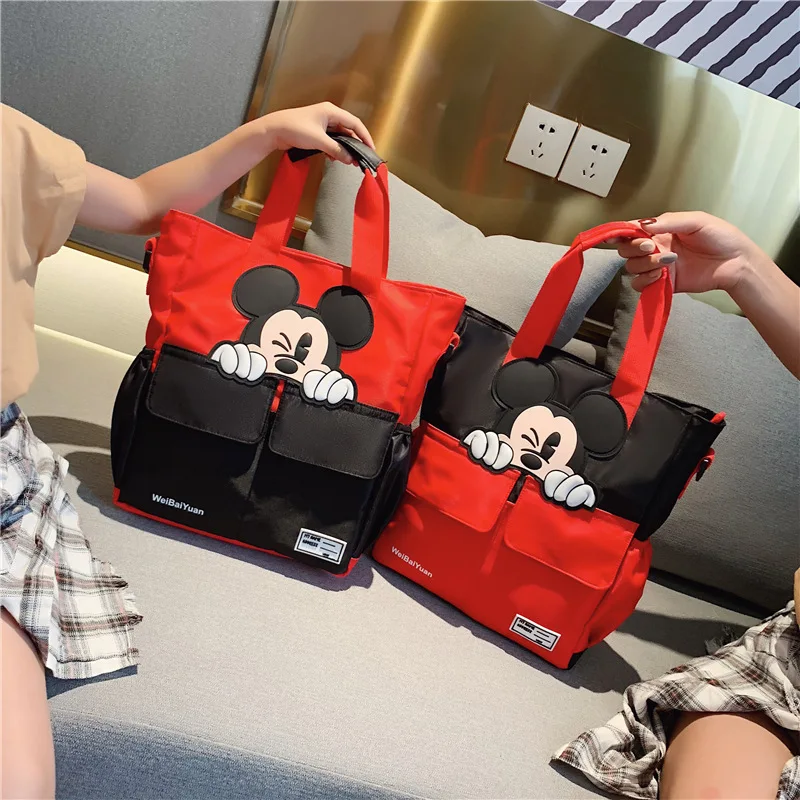 Disney Mickey mouse nylon školy tútor taška strednej školy študent taška womem messenger taška cez rameno chlapci dievčatá kabelky 1