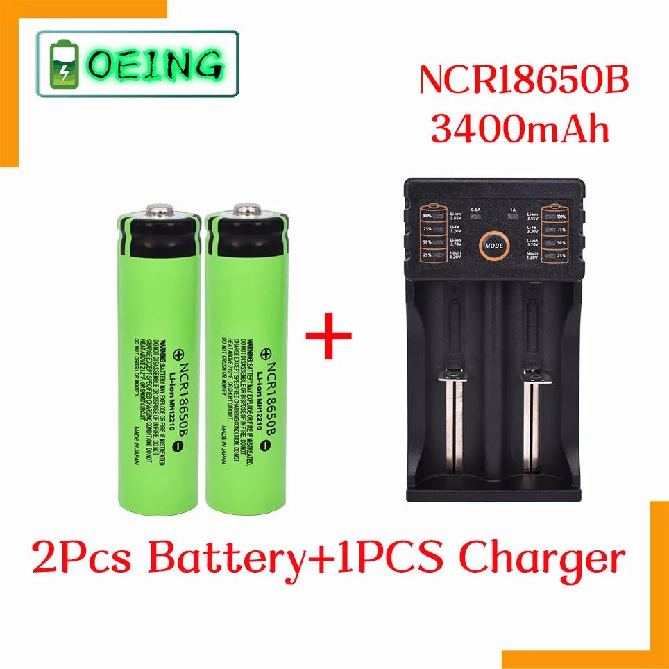 NAJNOVŠIE Originálne NCR18650B-3400mAh Nabíjateľná Li-ion batéria, 3,7 V 18650 batérie 3400mAh + Lii-202 100B Nabíjačky 3