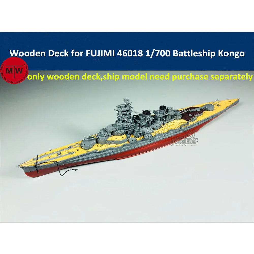 1/700 Rozsahu Drevené Paluby pre FUJIMI 46018 IJN Battleship Kongo Model Auta 0