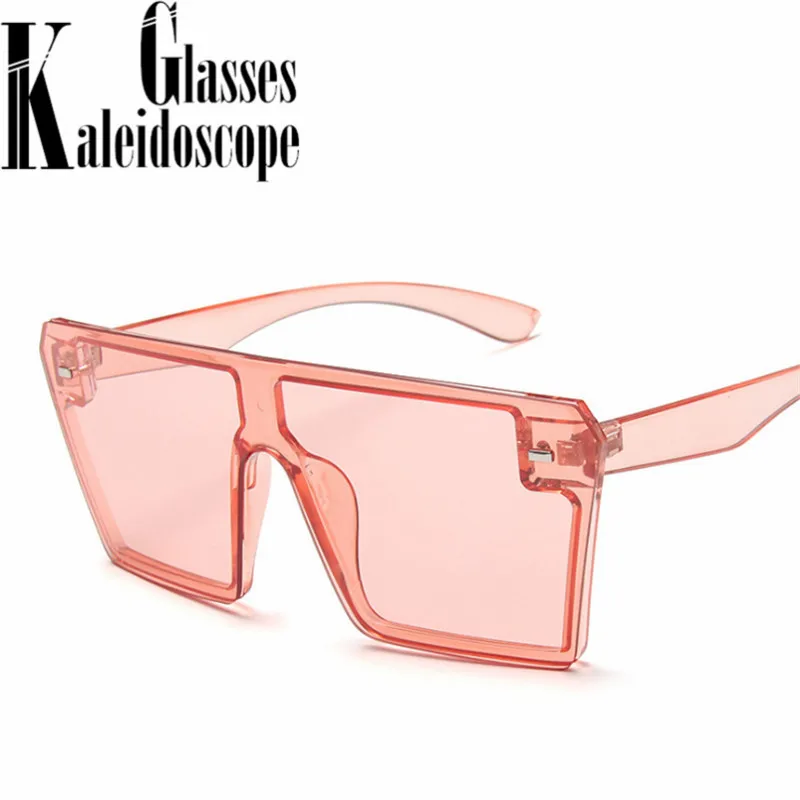 Vintage Nadrozmerné Okuliare Ženy Muži Retro Námestie Flat Top Slnečné Okuliare Značky Deisgn Transparentné Okuliare gafas de sol UV400 3