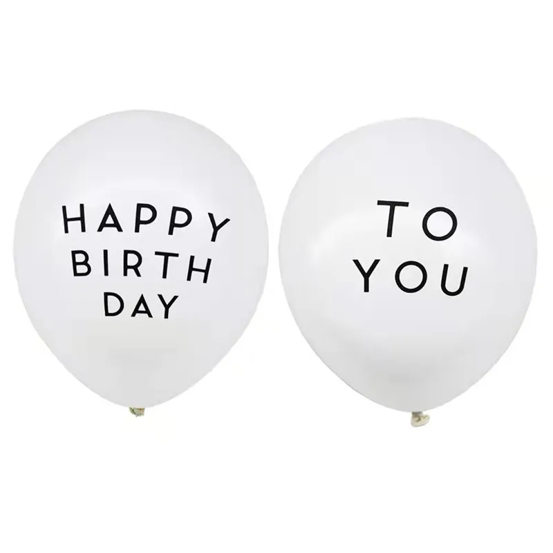 10pcsHAPPY NARODENINY, ABY STE Narodeninovej party dekorácie, dress up biela guľa čierny latexový balón 2
