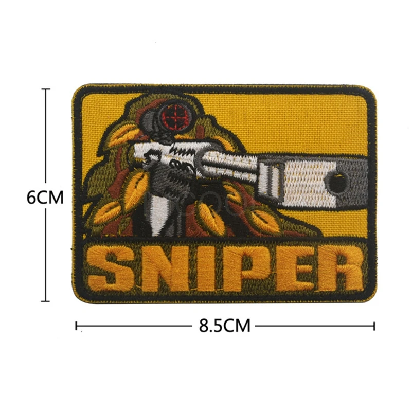 Sniper Vyšívané Škvrny Taktické Armády Vojenské Patch Znak Boja proti Zombie PVC, Gumy Lebky Odznaky Na Odevy Spp Taška 3