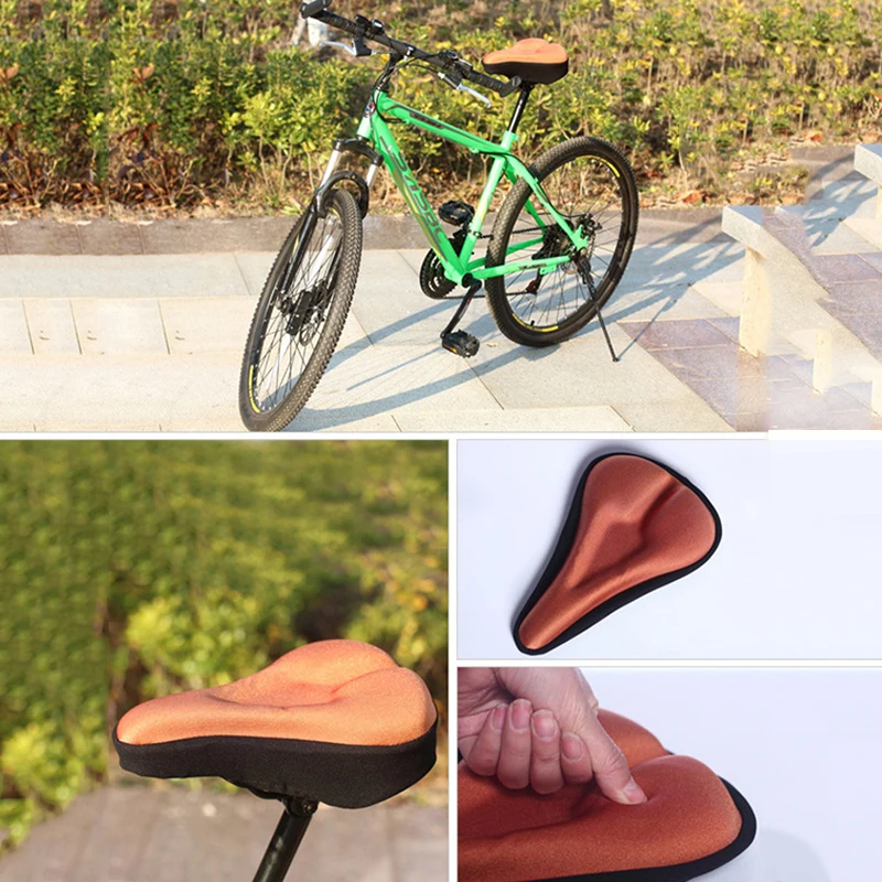 MTB Horský Bicykel, jazda na Bicykli Pribrala Extra Komfort Vysoko Kvalitné Silikónové 3D Gél Pad Vankúš Požičovňa Sedlo Sedadlo 4 Farby 1