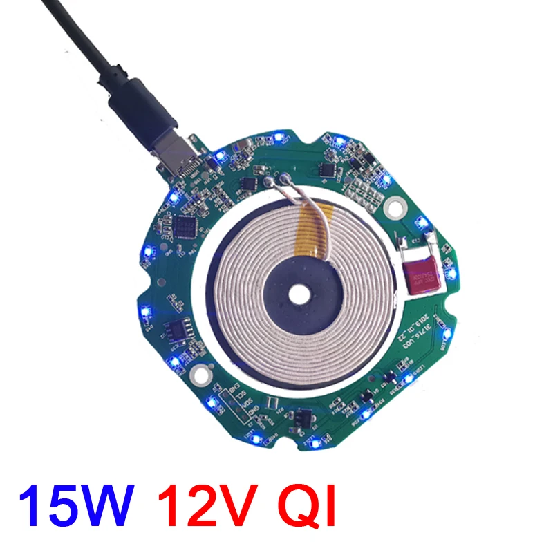 Dykb 15W 12V 2A Qi Bezdrôtový Rýchle Nabíjanie Nabíjačky Vysielač Modul doska + cievka Univerzálny QI PRE AUTOMOBILOVÉ batérie TELEFÓNU 4