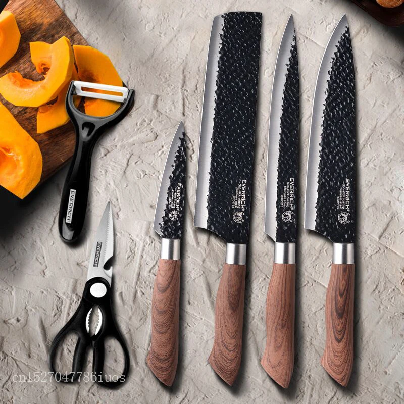 DEHONG High-end 6 kusov kuchyňa kovanie ostré nastaviť nôž šéfkuchára nožom univerzálny nôž nožnice keramický nôž lúpací 0