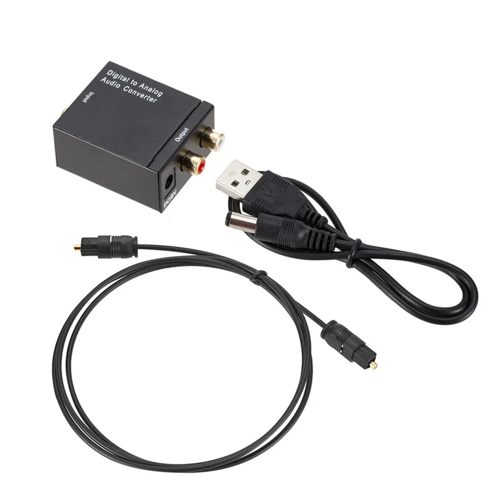 TQQLSS USB DAC Digitálneho Na Analógový Audio Prevodník Audio Toslink Koaxiálny Signál Na RCA R/L Audio Dekodér SPDIF ATV DAC Zosilňovač 5