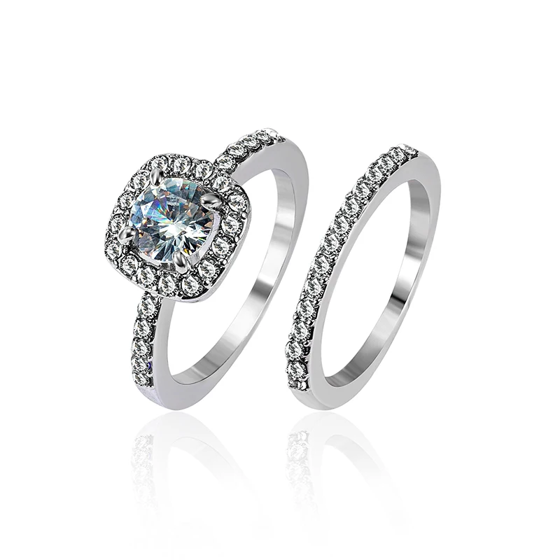 Jednoduché Luxusné Crystal Zapojenie Pazúry Krúžok pre Ženy, Módne, Elegantné AAA Biely Zirkón Snubné Prstene 2021 Trend Žena Jewerly 1