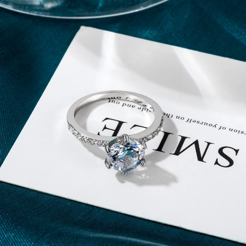 Jednoduché Luxusné Crystal Zapojenie Pazúry Krúžok pre Ženy, Módne, Elegantné AAA Biely Zirkón Snubné Prstene 2021 Trend Žena Jewerly 3